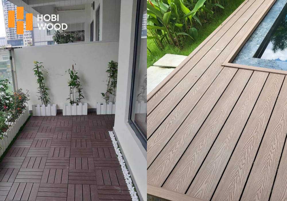 so sánh vỉ gỗ nhựa và sàn gỗ nhựa