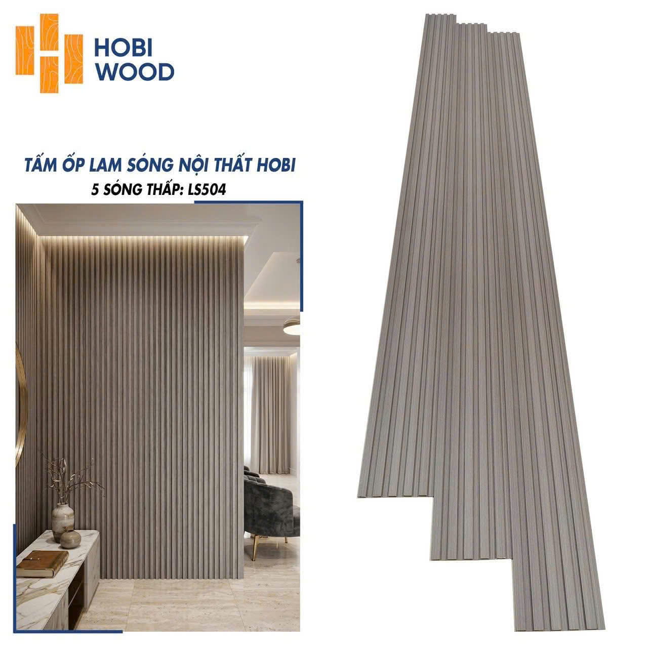 tấm ốp lam sóng nội thất hobi-ls504 tấm ốp lam sóng nội thất hobi-ls504