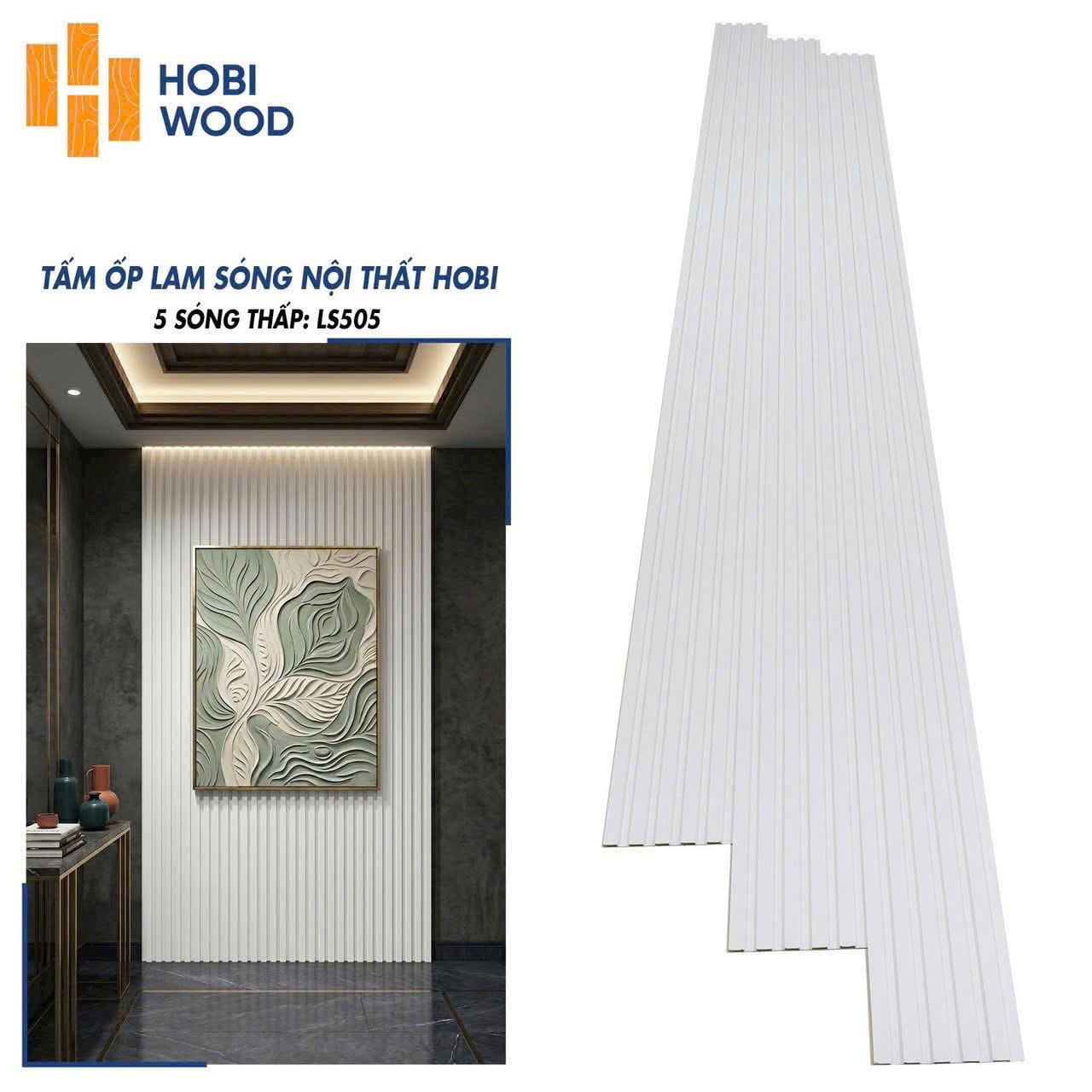tấm ốp lam sóng nội thất hobi-ls505 tấm ốp lam sóng nội thất hobi-ls505