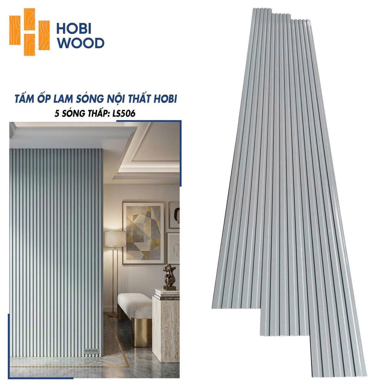 tấm ốp lam sóng nội thất hobi-ls506 tấm ốp lam sóng nội thất hobi-ls506