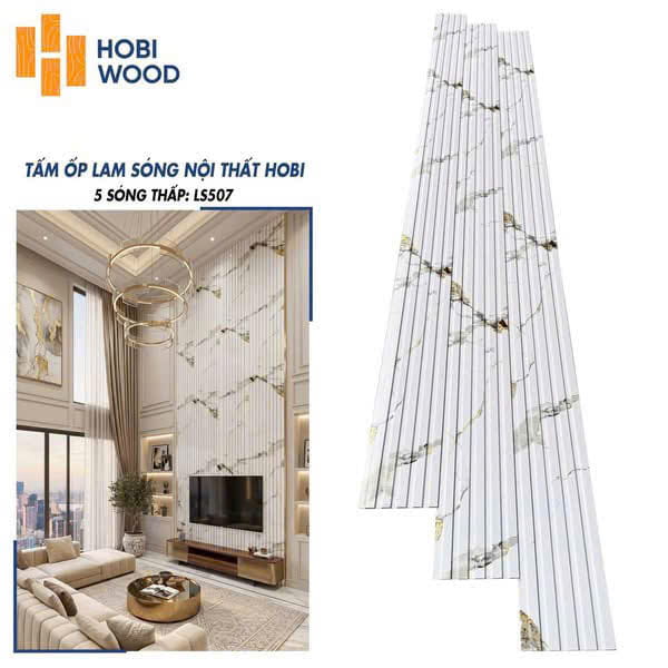 tấm ốp lam sóng nội thất hobi-ls507 tấm ốp lam sóng nội thất hobi-ls507